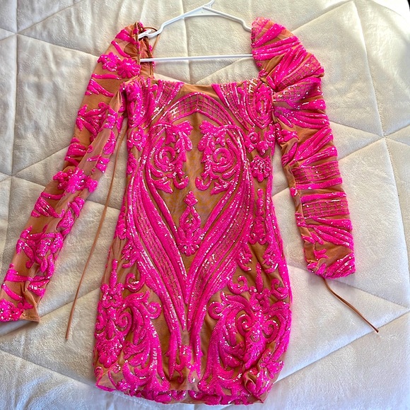 Lucy in the Sky Dresses & Skirts - Pink Sequin Lucy in The Sky Homecoming Dress